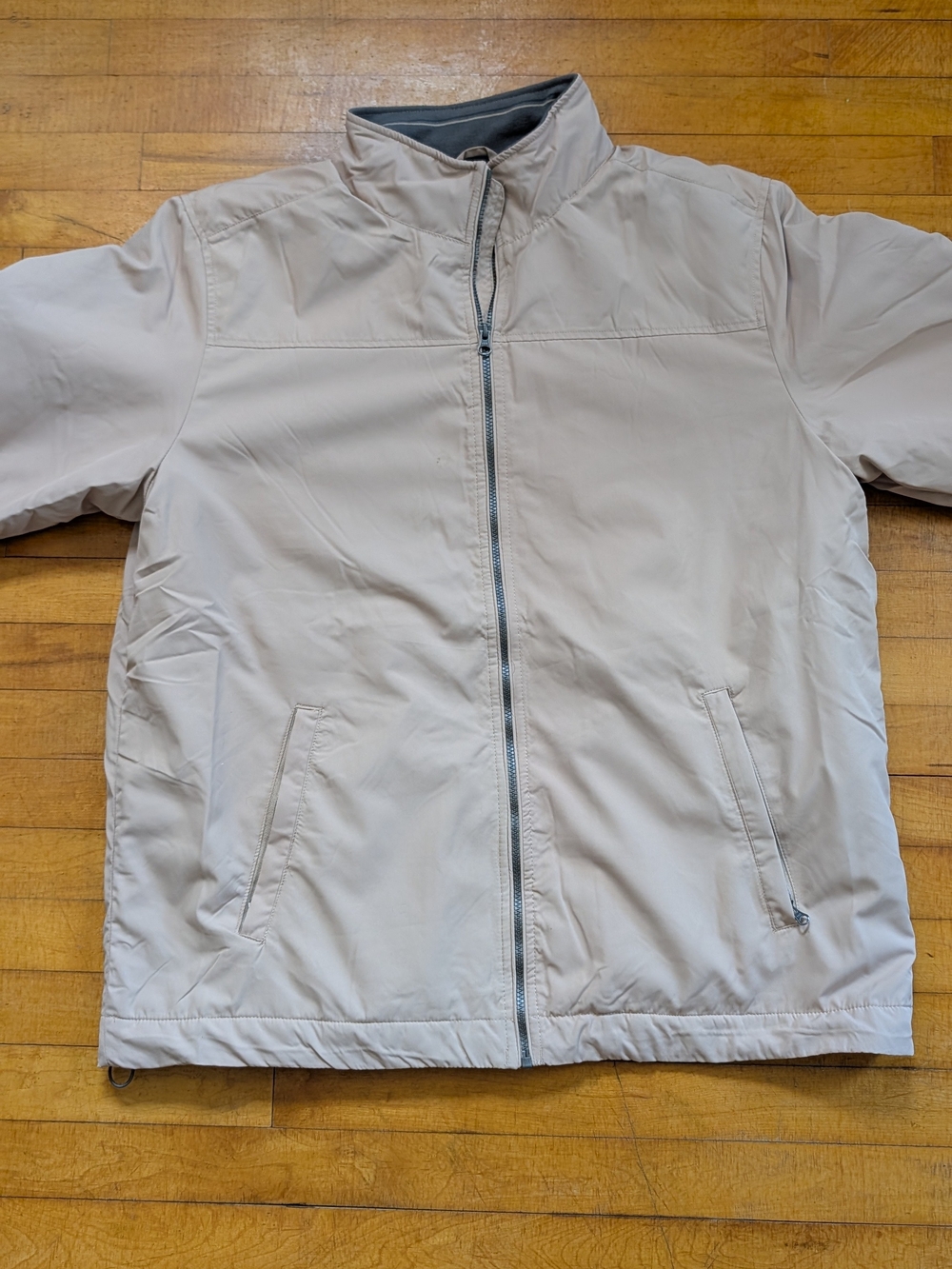 Devon & Jones XL Men's Light Beige Zip-Up Jacket